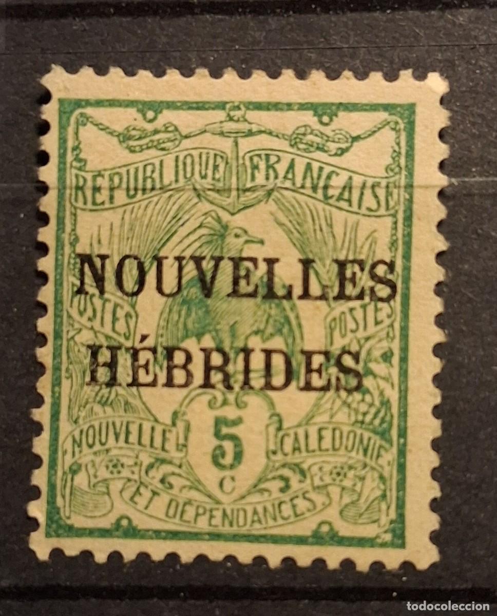 Sellos: FRANCIA, NUEVAS H&Eacute;BRIDAS, 1908, CAT.YT.1. DENTADO 13&frac12;-14.