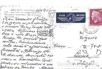 Sellos: Francia & Par&iacute;s, Arco de Triunfo Torre Eiffel Notre-Dame Sacr&eacute;-Coeur, Multi, Lisboa 1969 (1059)