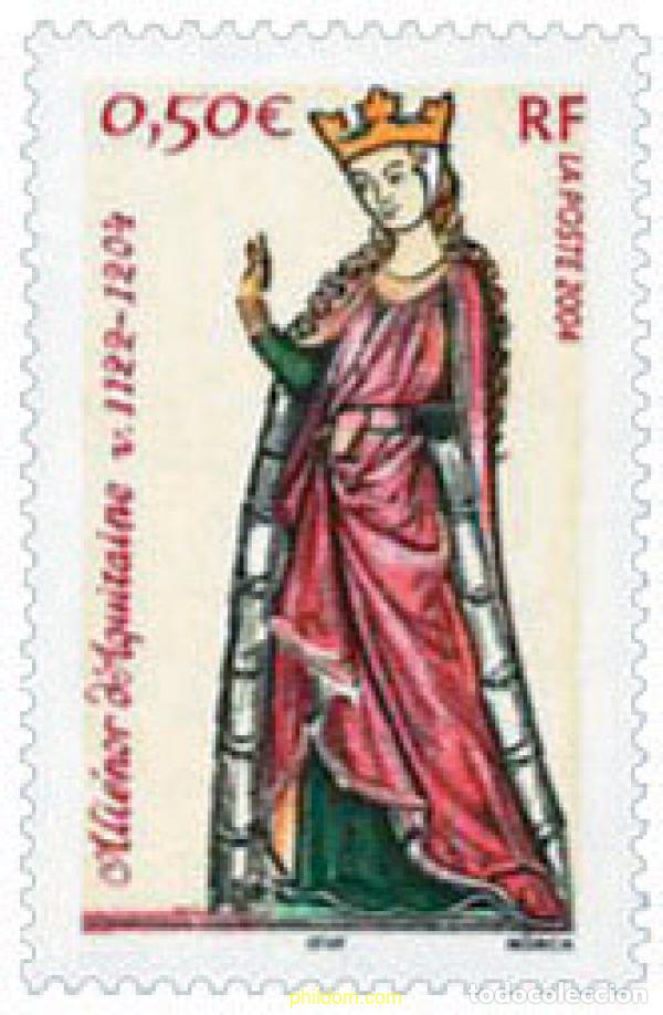 Sellos: 148750 MNH FRANCIA 2004 800 ANIVERSARIO DE LA MUERTE DE LA REINA ELEONOR DE AQUITANIA