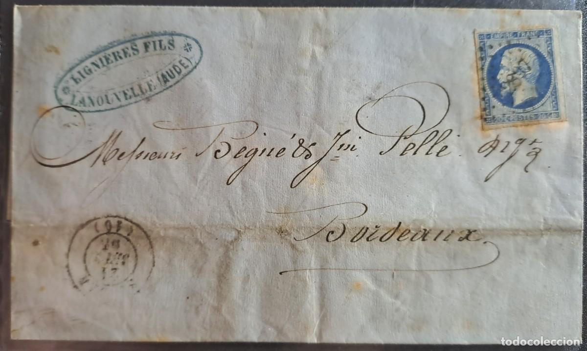 Sellos: Carta Imperio frances 1855