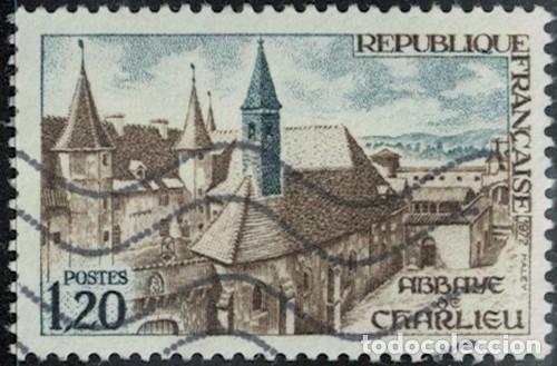 Sellos: Francia 1972 Oblit&eacute;r&eacute; Used Abbaye de Charlieu Y&T FR 1712 SU