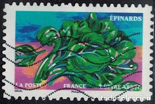 Sellos: Francia 2025 Oblit&eacute;r&eacute; Used Jardin d'Automne &Eacute;pinards Y&T FR 2629