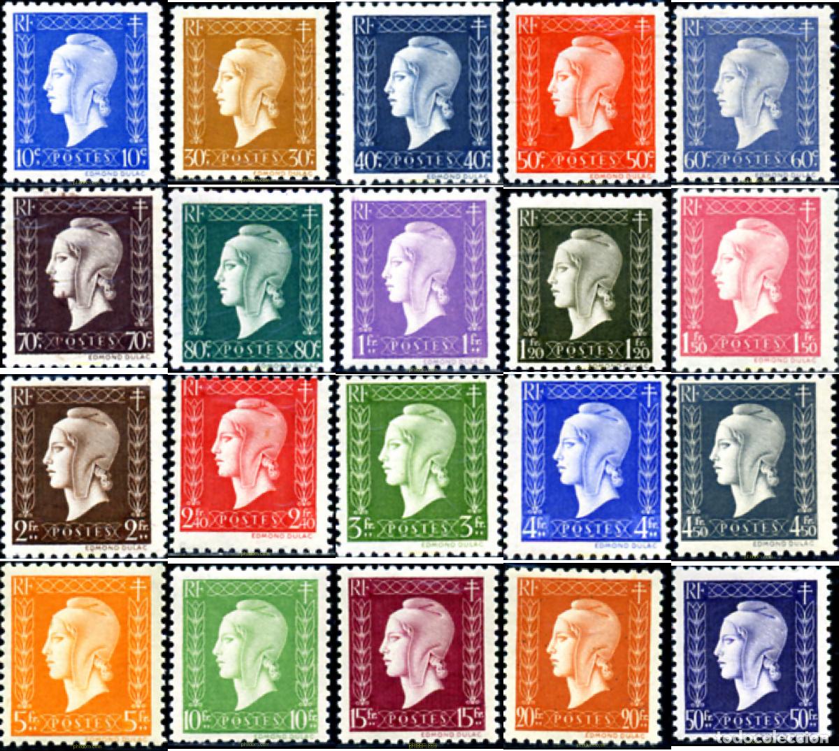 Sellos: 120916 MNH FRANCIA 1945 MARIANNE DE DULAC