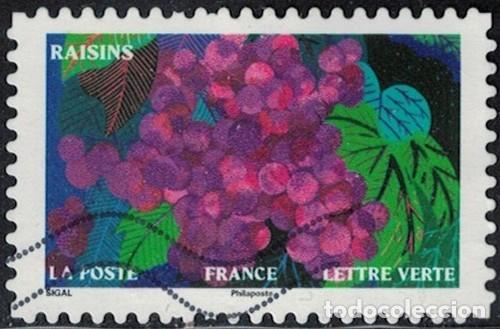 Sellos: Francia 2025 Oblit&eacute;r&eacute; Used Jardin d'Automne Raisins Y&T FR 2628
