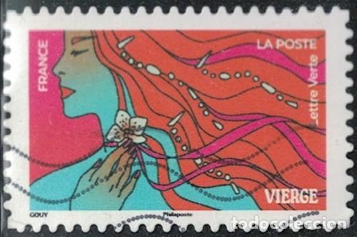 Sellos: Francia 2025 Oblit&eacute;r&eacute; Used Carnet Zodiaque Vierge