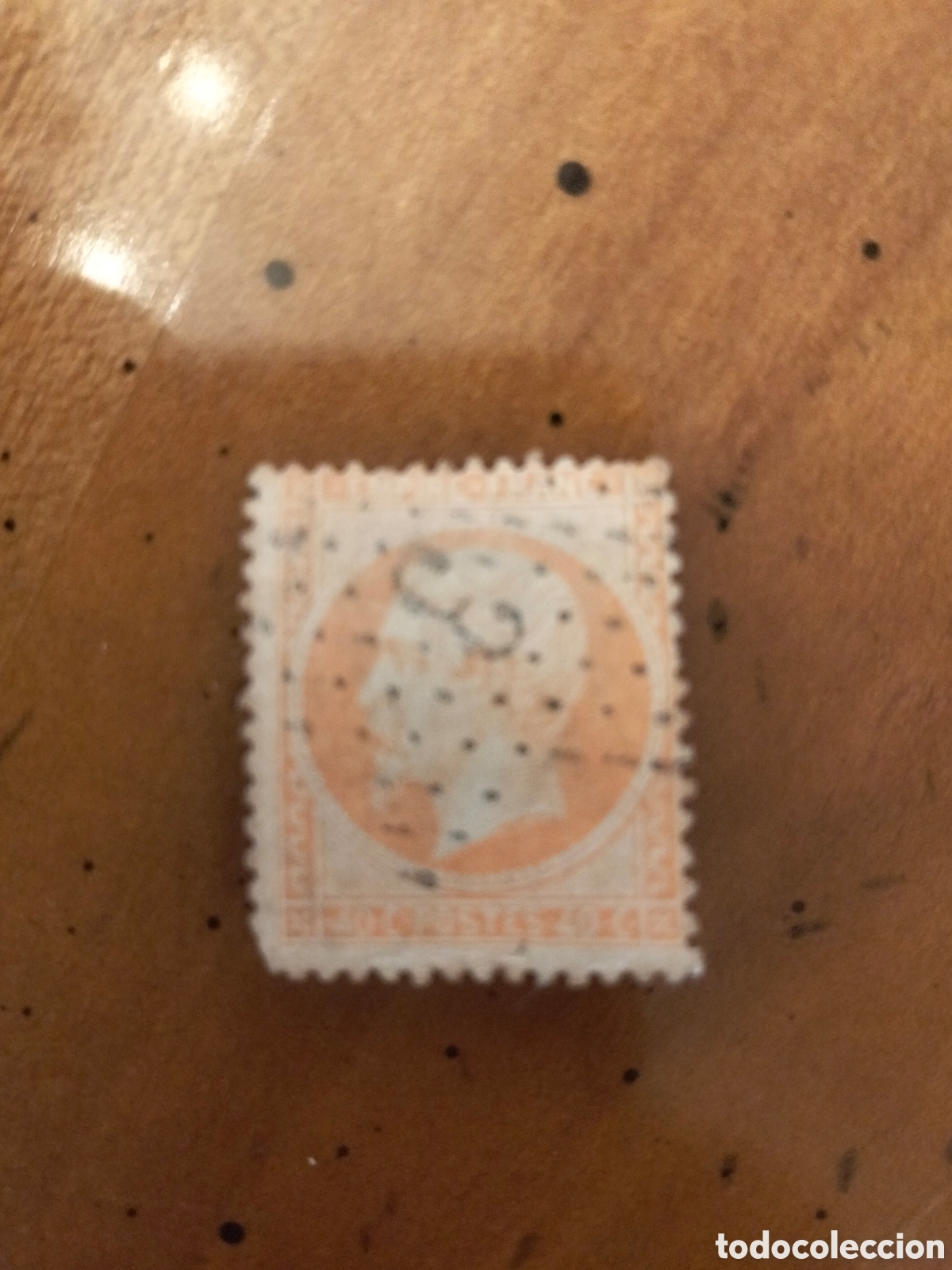 Sellos: Francia 1862 - Sello Napole&oacute;n III 40c Naranja Usado. Cl&aacute;sico Filatelia Imperial