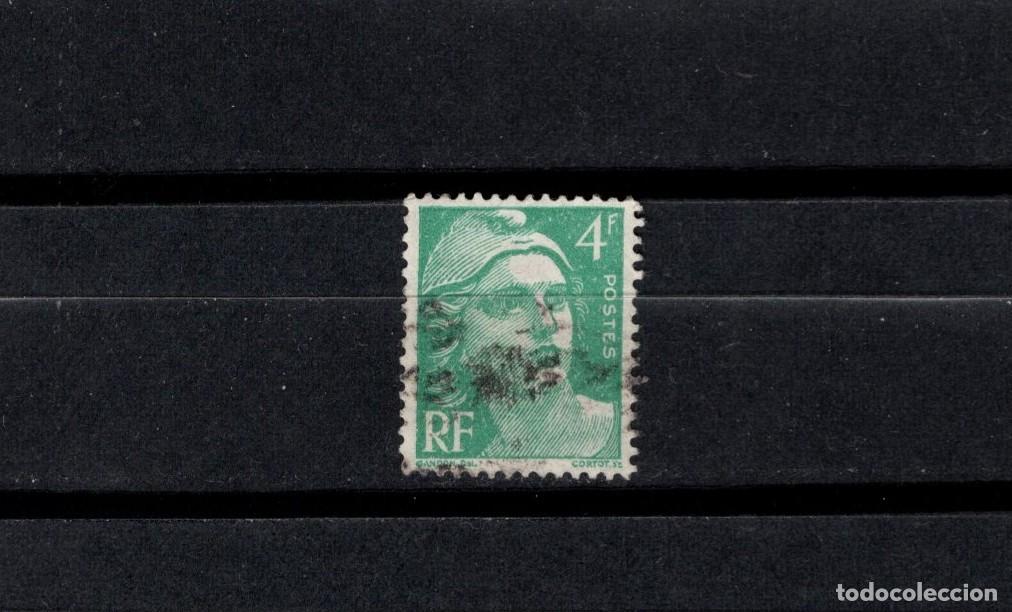 Sellos: Sello usado. Serie Marianne de Gandon. Sello de 4 francos. 1948. Yvert 807.