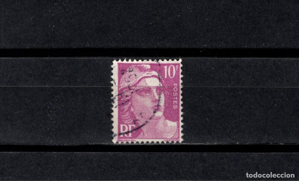 Sellos: Sello usado. Serie Marianne de Gandon. Sello de 10 francos. 1948. Yvert 811.