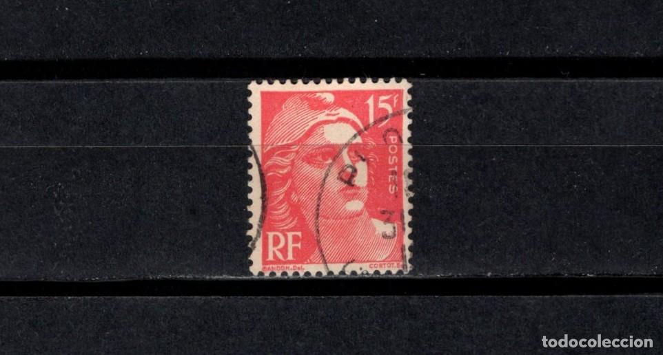 Sellos: Sello usado. Serie Marianne de Gandon. Sello de 15 francos. 1948. Yvert 813.