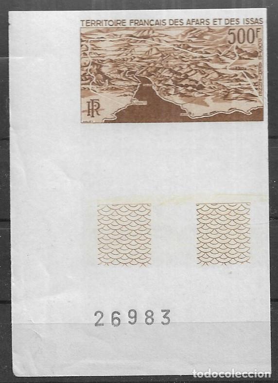 Sellos: AFARS ET DES ISSAS 1968, CORREO PA 58 - CAMBIO DE COLOR SIN DENTAR. MNH.