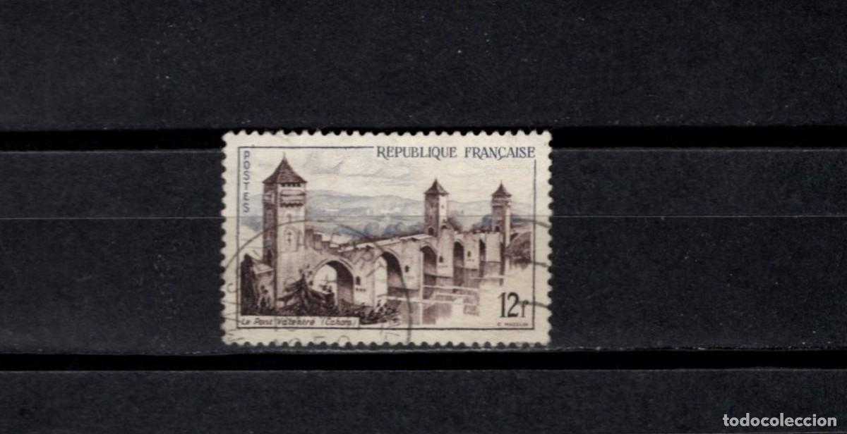Timbres: Sello Usado. Le Pont Valentre (Cahors). 12 francos. 1955. Yvert 1039