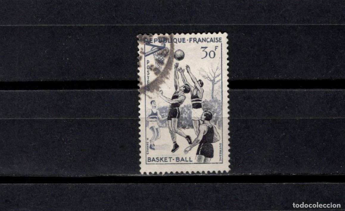 Sellos: Sello usado. Deportes. Baloncesto. 1955. Yvert 1072.