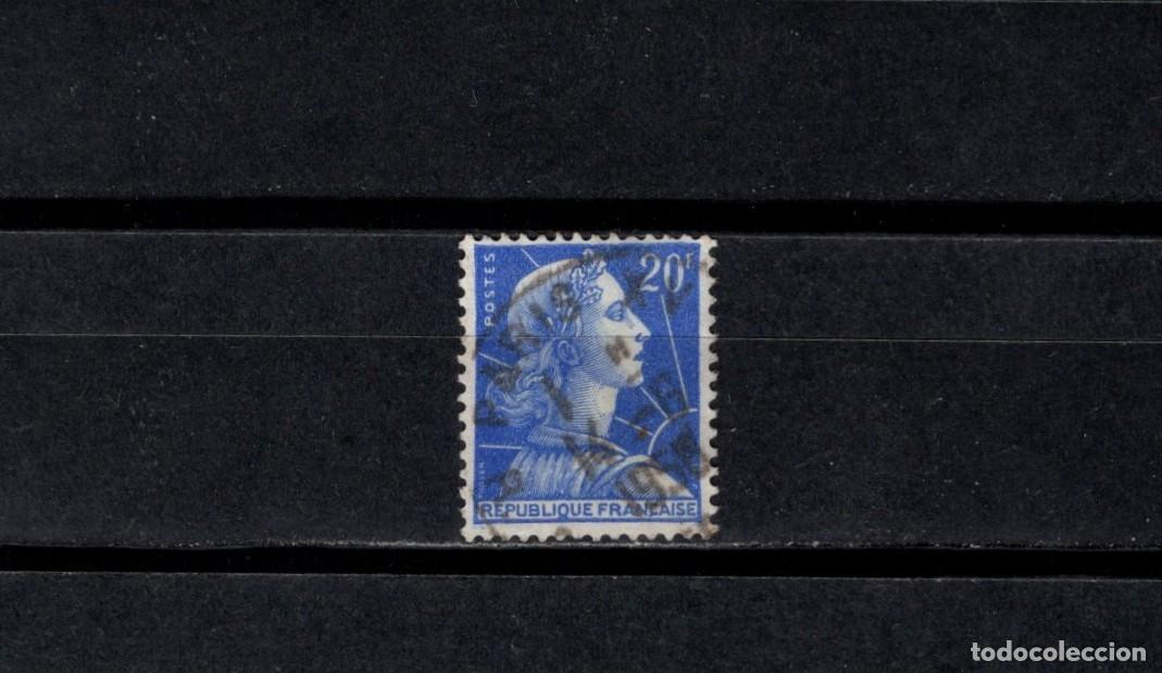 Sellos: Sello usado. Marianne de Muller. 1957. 20 francos. Yvert 1011B.