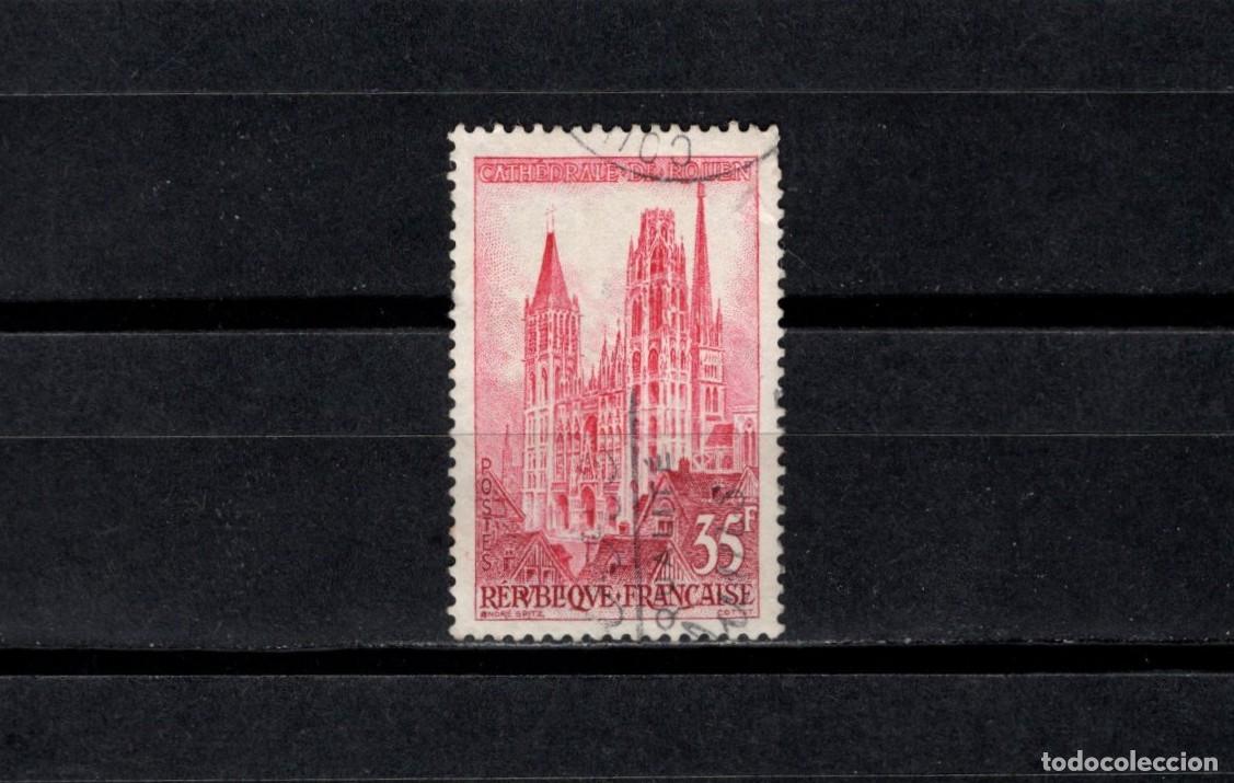 Sellos: Sello Usado. Catedral de Ruan. 35 francos. 1957. Yvert 1129
