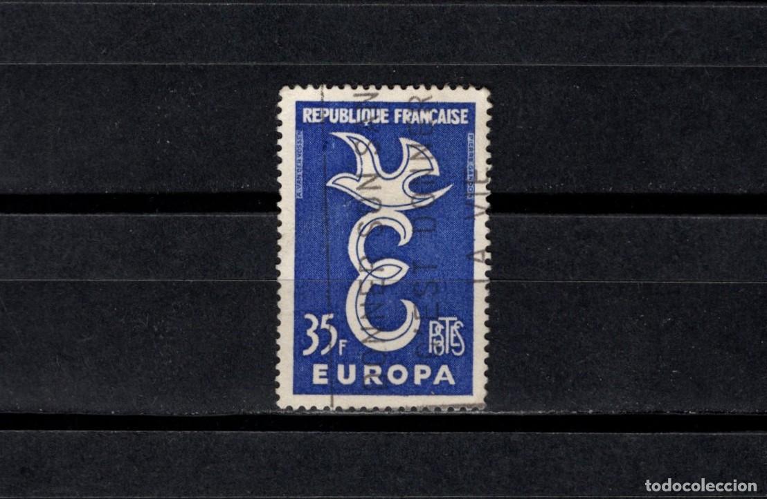 Sellos: Sello usado. Serie Europa. Sello 35 francos. 1958. Yvert 1174.