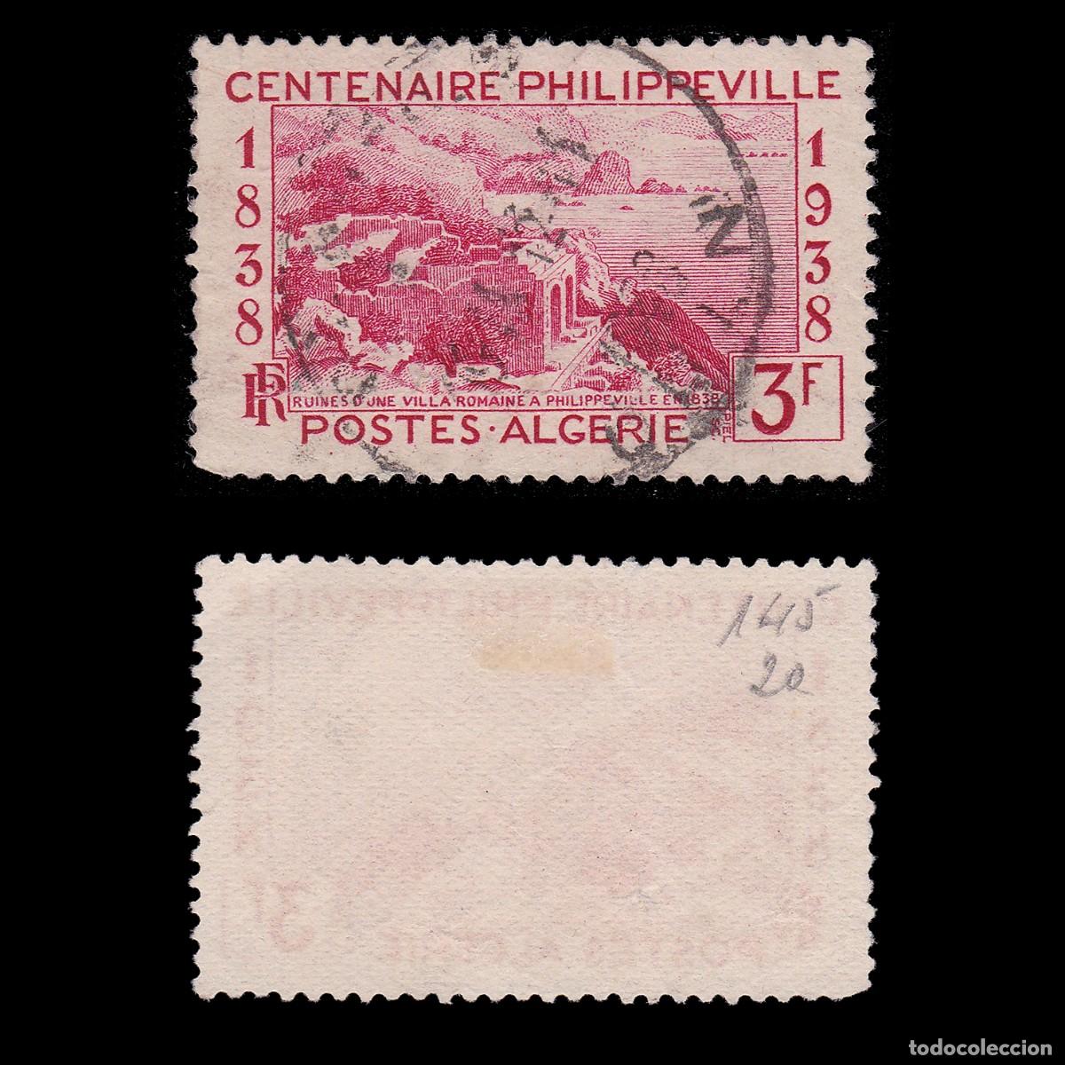 Sellos: ALGERIA RF. 1938. 3 fr. USED+ SCOTT 120 + GIFT.