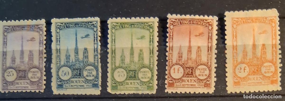 Sellos: FRANCIA, ROUEN, 1922, CAT.YT.S08/S011 Y SO11b.