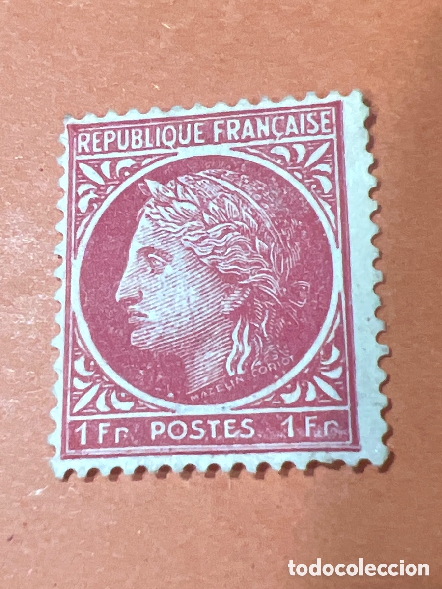 Sellos: S67. SELLO FRANCIA, 1,FR, CERES, A&Ntilde;O 1938.