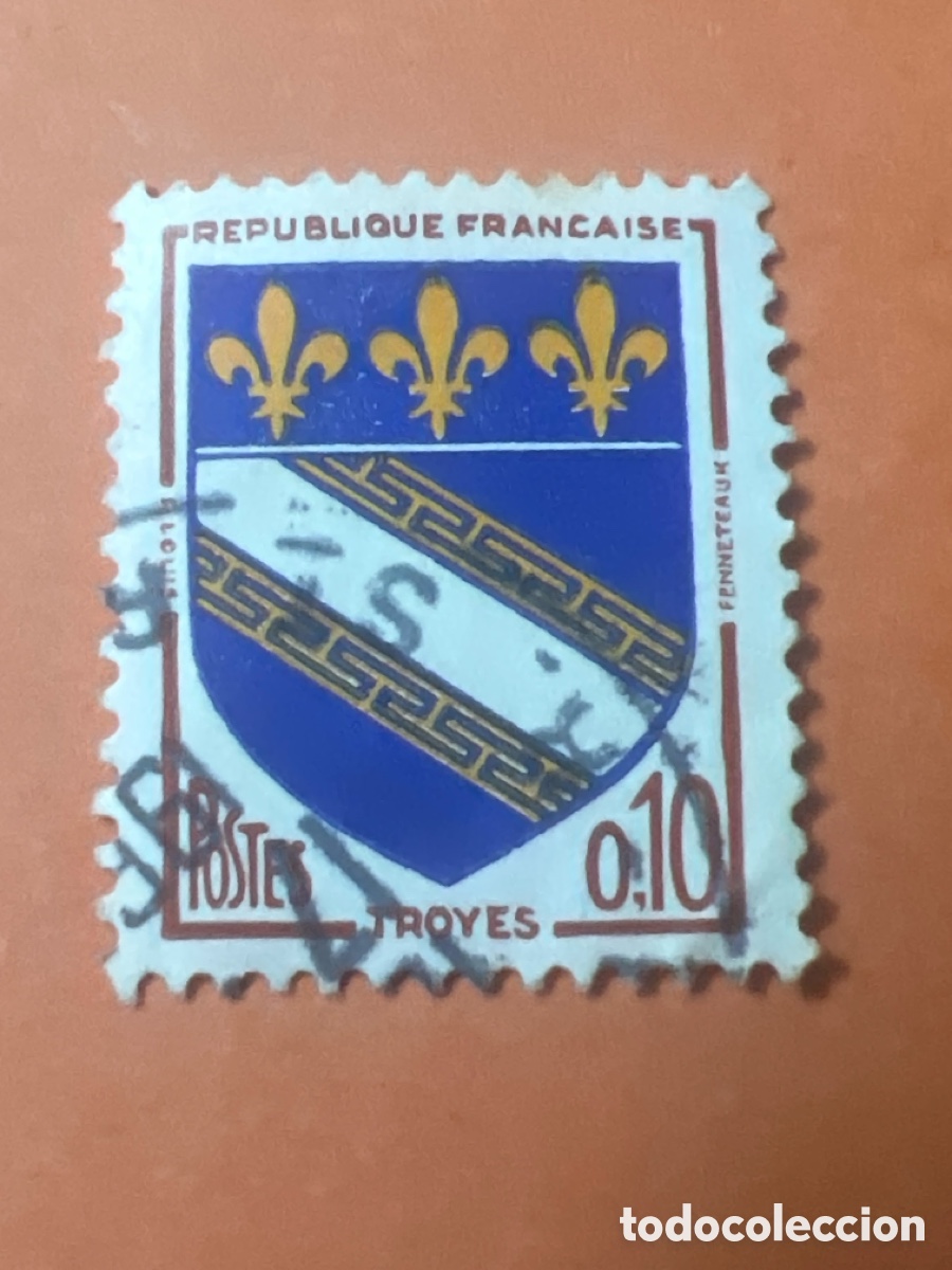 Sellos: S86. Sello Francia - Republica Francesa - Escudo - TROYES