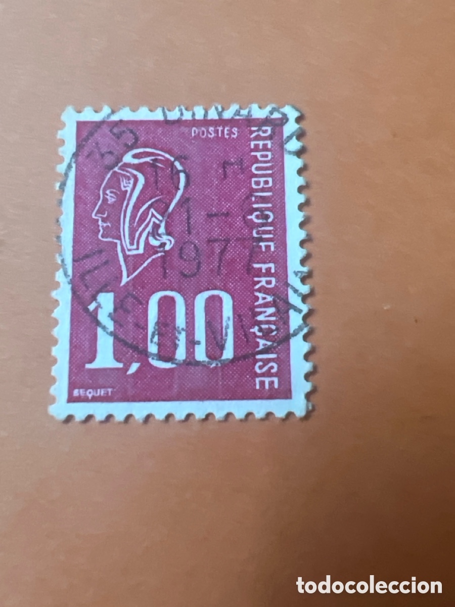 Sellos: S88. Sello de Francia (1976): Marianne de B&eacute;quet