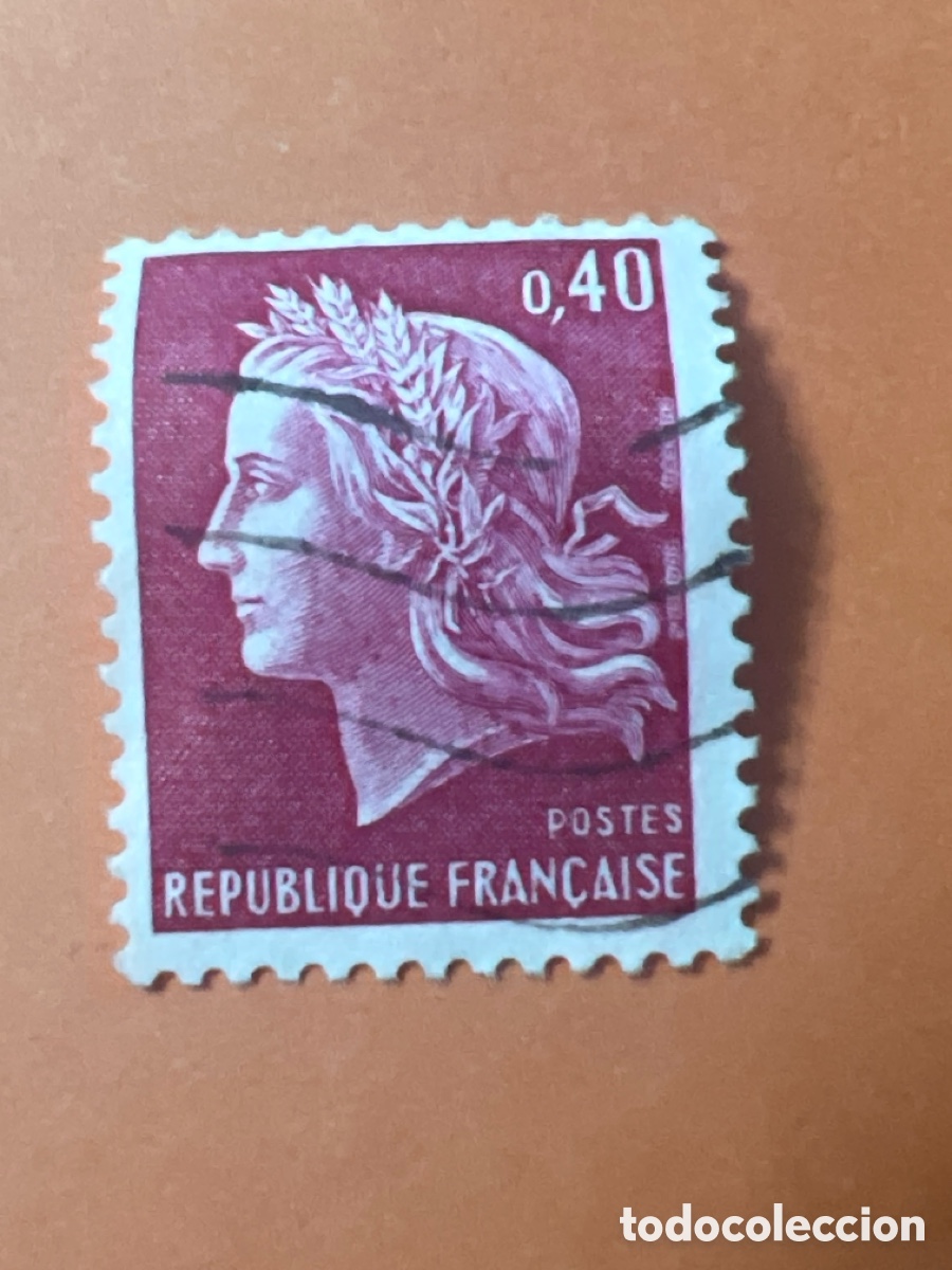 Sellos: S97. Sello Francia 1967, Marianne of Cheffer, 0,40 F