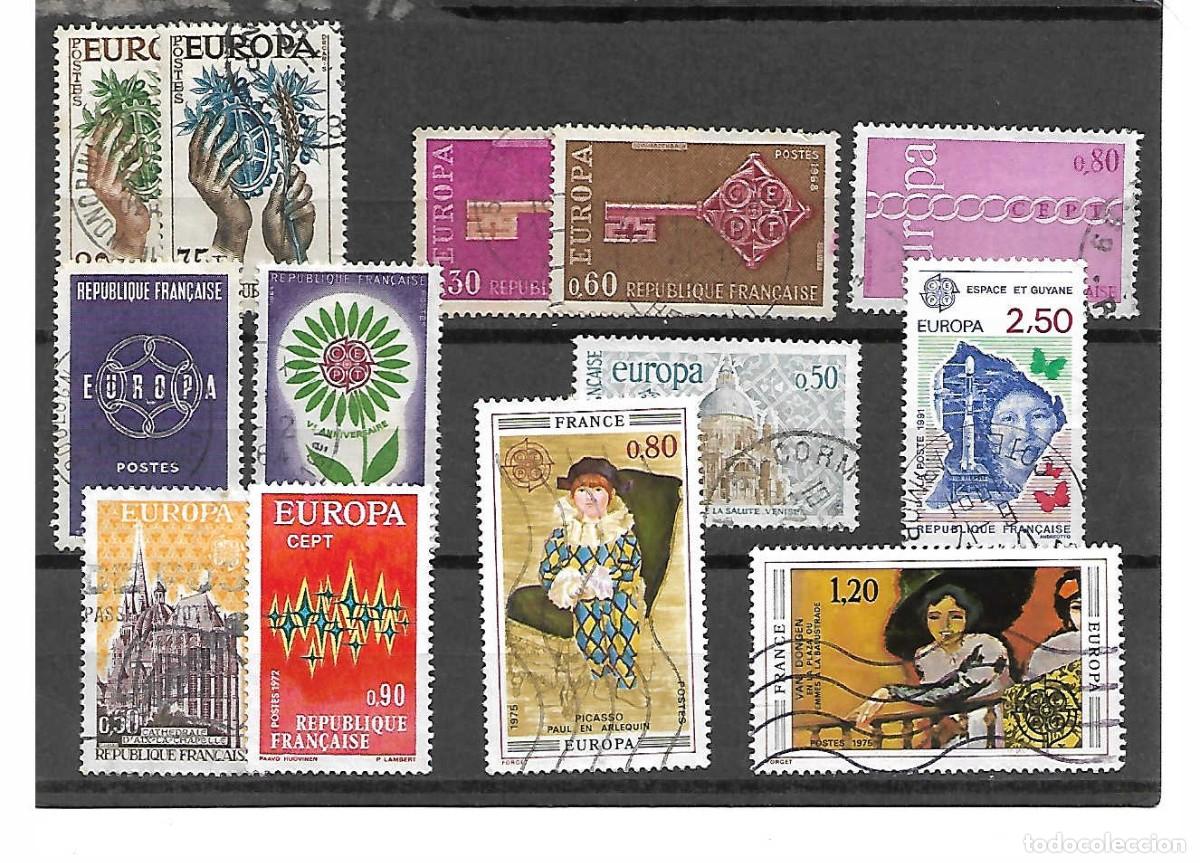 Sellos: Lote de sellos EUROPA cept . Francia . sellos a&ntilde;os 1954/1991