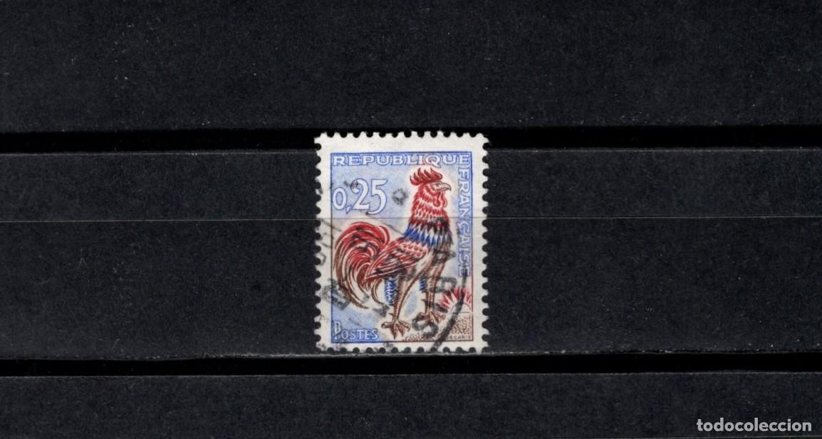 Sellos: Sello usado.Gallo de Decaris. Sello de 0,25 francos. 1962. Yvert 1331.