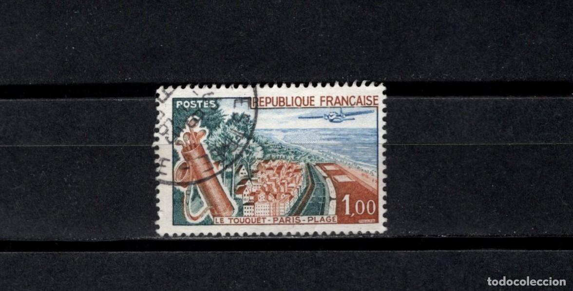 Sellos: Sello usado. Resort Le Touquet. Sello de 1 franco. 1962. Yvert 1355.
