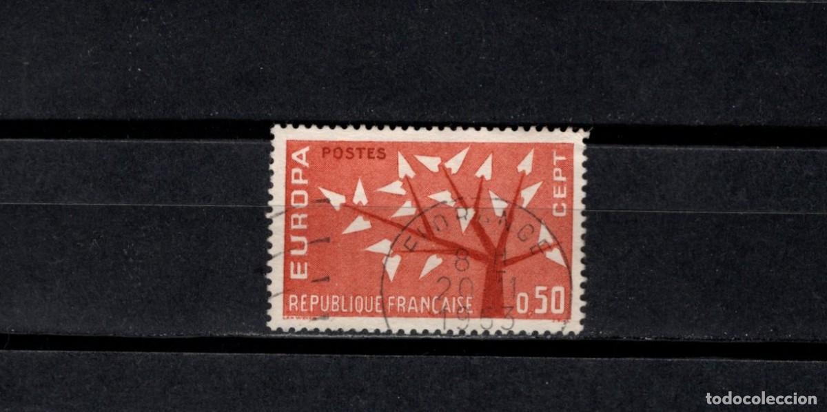 Sellos: Selo usado. Serie Europa. Sello de 0,50 francos. 1962. Yvert 1359.