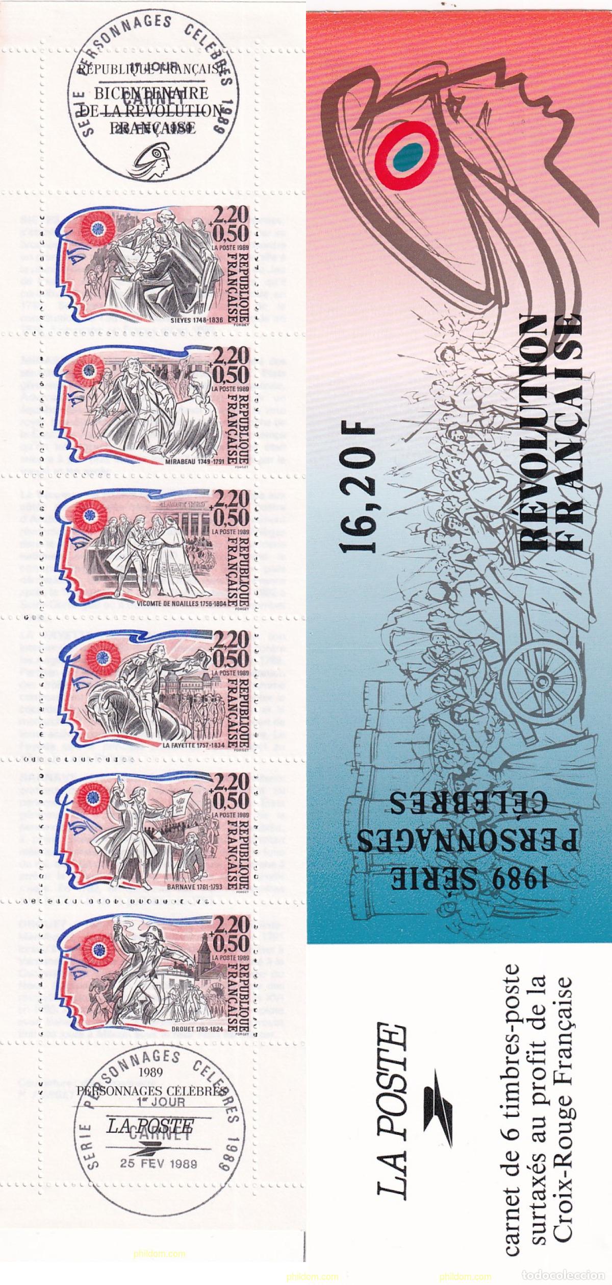 Sellos: 761725 MNH FRANCIA 1989 PERSONAJES CELEBRES