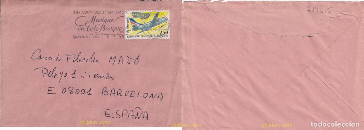 Sellos: 719615 USED FRANCIA 1992 80 ANIVERSARIO DEL SERVICIO POSTAL AEREO, NANCY-LUNEVILLE