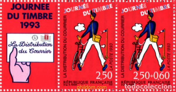 Sellos: 165343 MNH FRANCIA 1993 DIA DEL SELLO