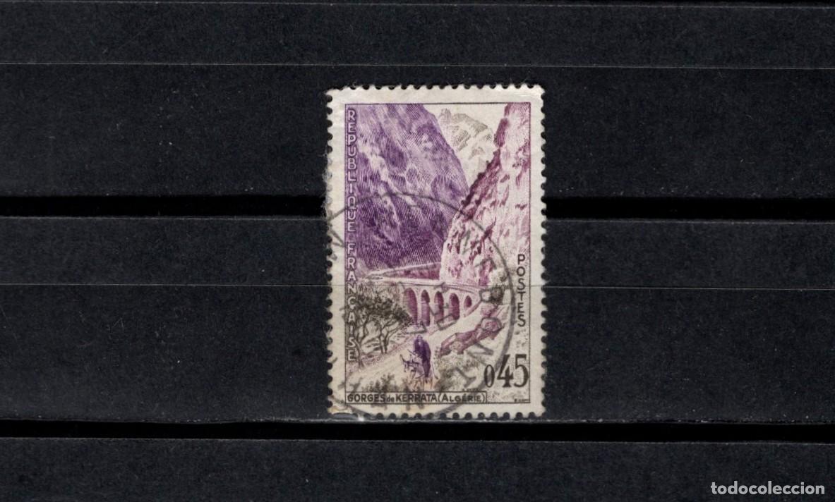 Sellos: Sello usado. Turismo. Gargantas de Kerrata (Argelia). Sello de 0,45 francos. 1960. Yvert 1237.