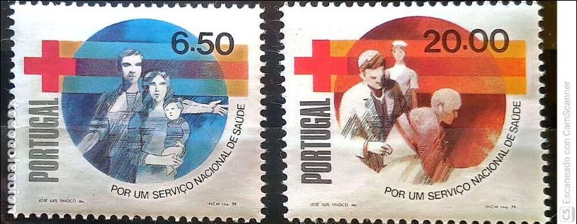 Sellos: Portugal. 1445/46 Por un servicio nacional de salud. 1979. Sellos nuevos y numeraci&oacute;n Yvert