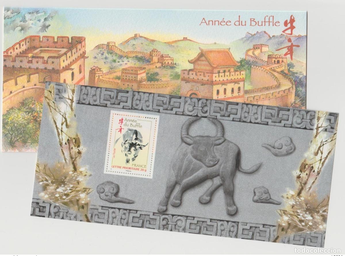 Sellos: Francia 2009 - Bloque filat&eacute;lico de recuerdos n&deg;36 A&ntilde;o del Buey Nuevo Chino