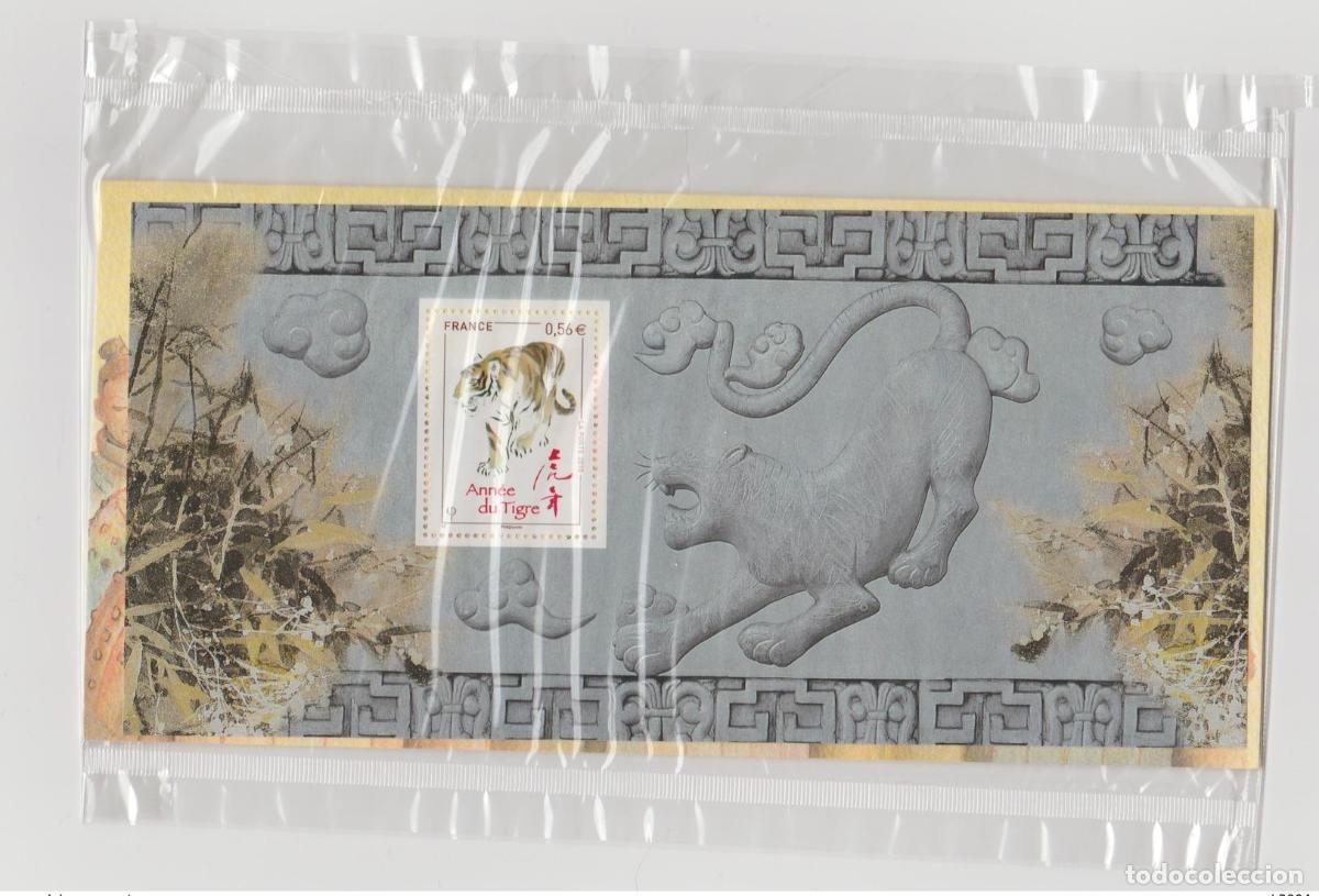 Sellos: Francia 2010 - Bloque filat&eacute;lico de recuerdos n&uacute;m. 47 A&ntilde;o del Tigre Nuevo Chino