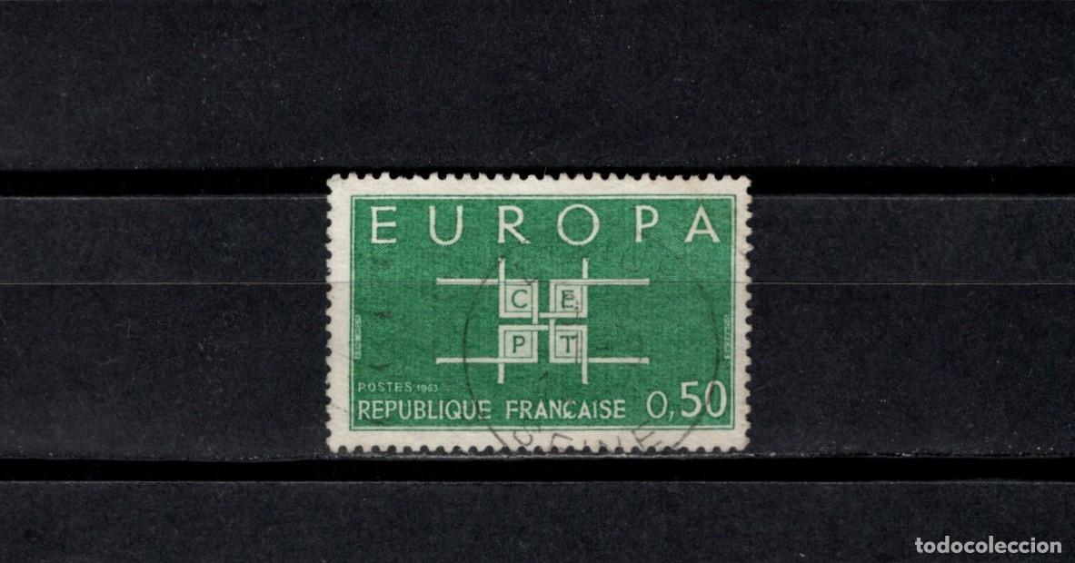 Sellos: Sello usado. Serie Europa. Sello de 0,50 francos. 1963. Yvert 1397.