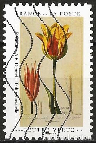 Sellos: Francia 2020 - Mi 7546 - YT Ad 1827 - Flores : Tulipanes