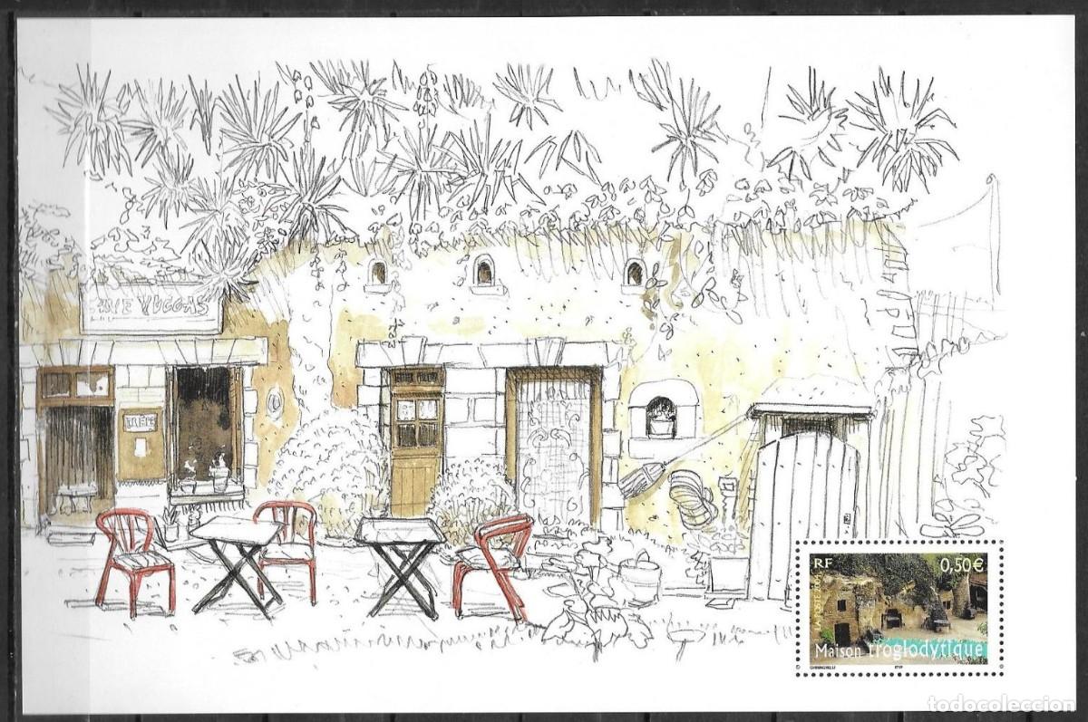 Sellos: FRANCIA 2004 SHEET MNH CASA CUEVA MAISON TROGLODYTIQUE CAVE HOUSE