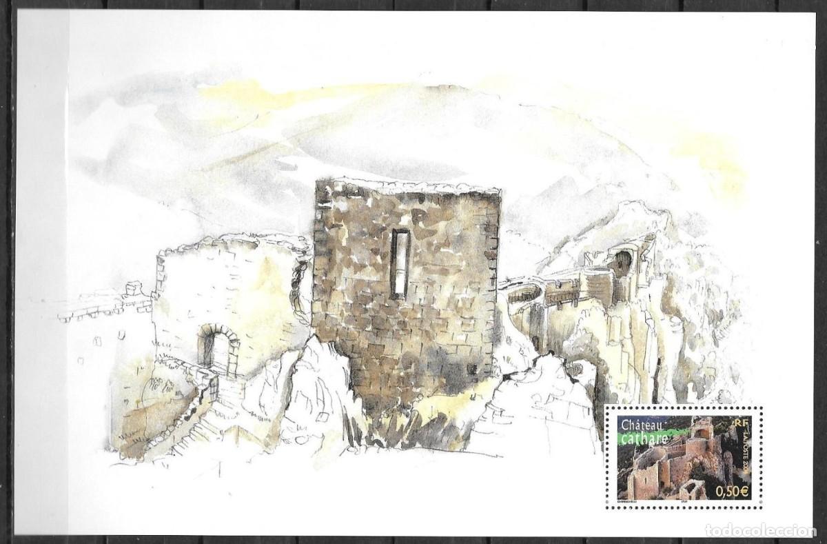 Sellos: FRANCIA 2004 SHEET MNH CASTILLO CATARO CHATEAU CATHARE CASTLES CASTILLOS CHATEAUX CASTELLI