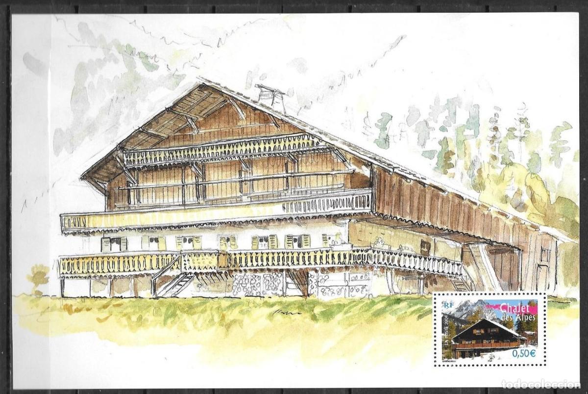 Sellos: FRANCIA 2004 SHEET MNH CHALET DES ALPES