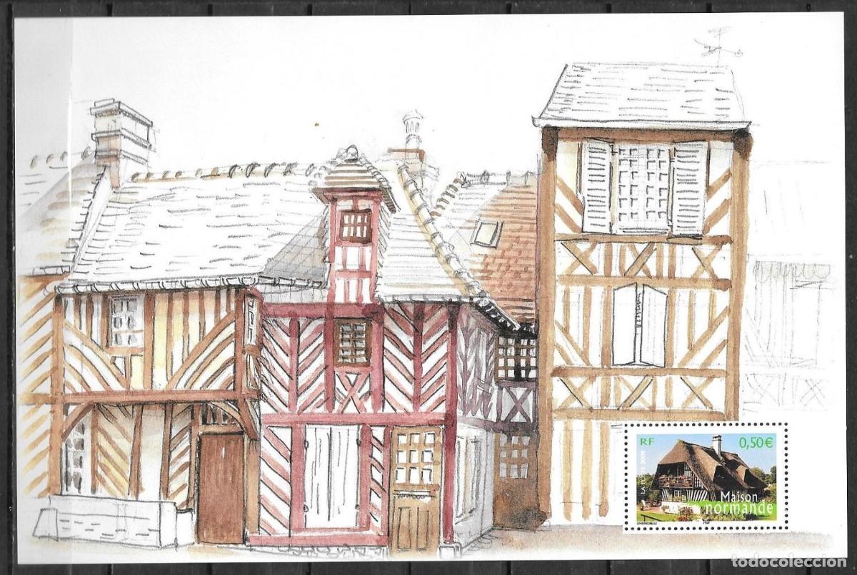 Sellos: FRANCIA 2004 SHEET MNH CASA NORMANDA MAISON NORMANDE NORMAN HOUSE