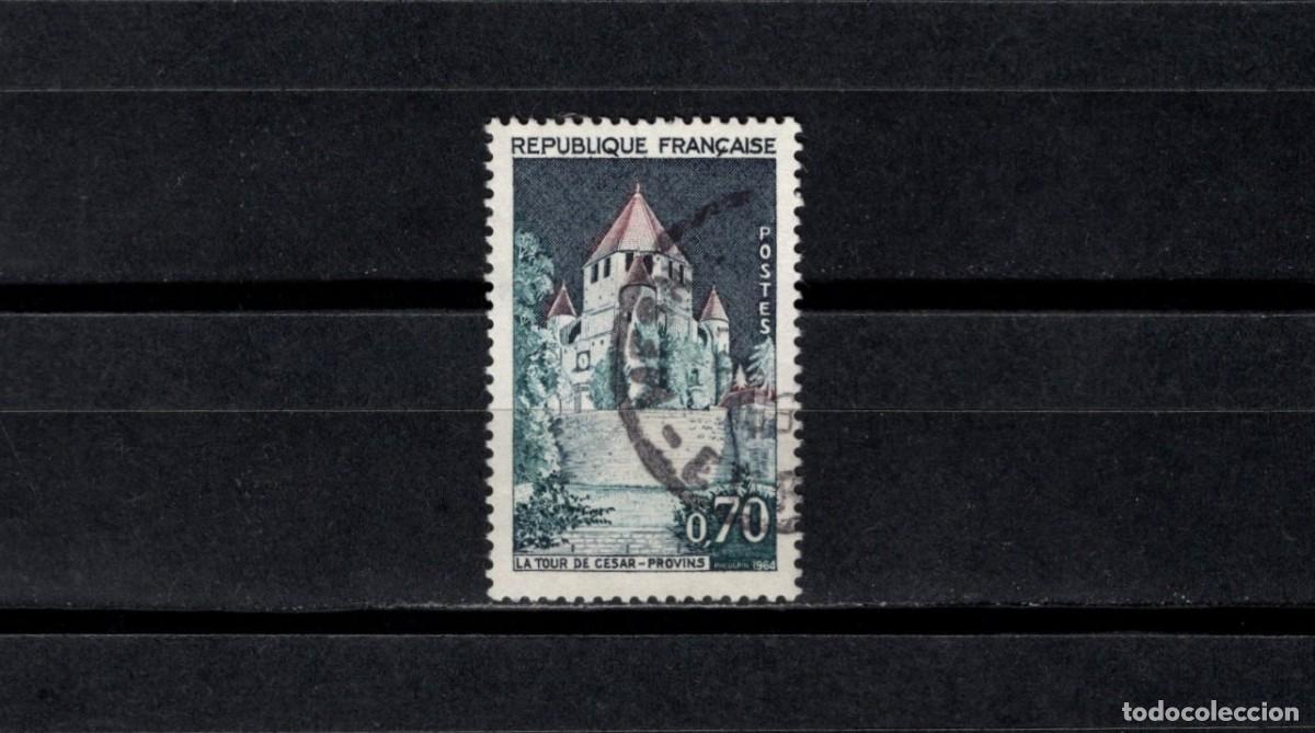 Sellos: Sello usado. Turismo. Torre de C&eacute;sar. Provins. Sello de 0,70 francos. 1964. Yvert 1392A.