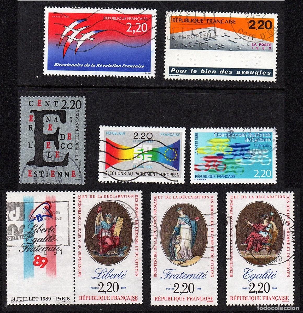 Sellos: SELLOS USADOS DE FRANCIA. SERIES COMPLETAS. A&Ntilde;O 1.989 - Lote 1