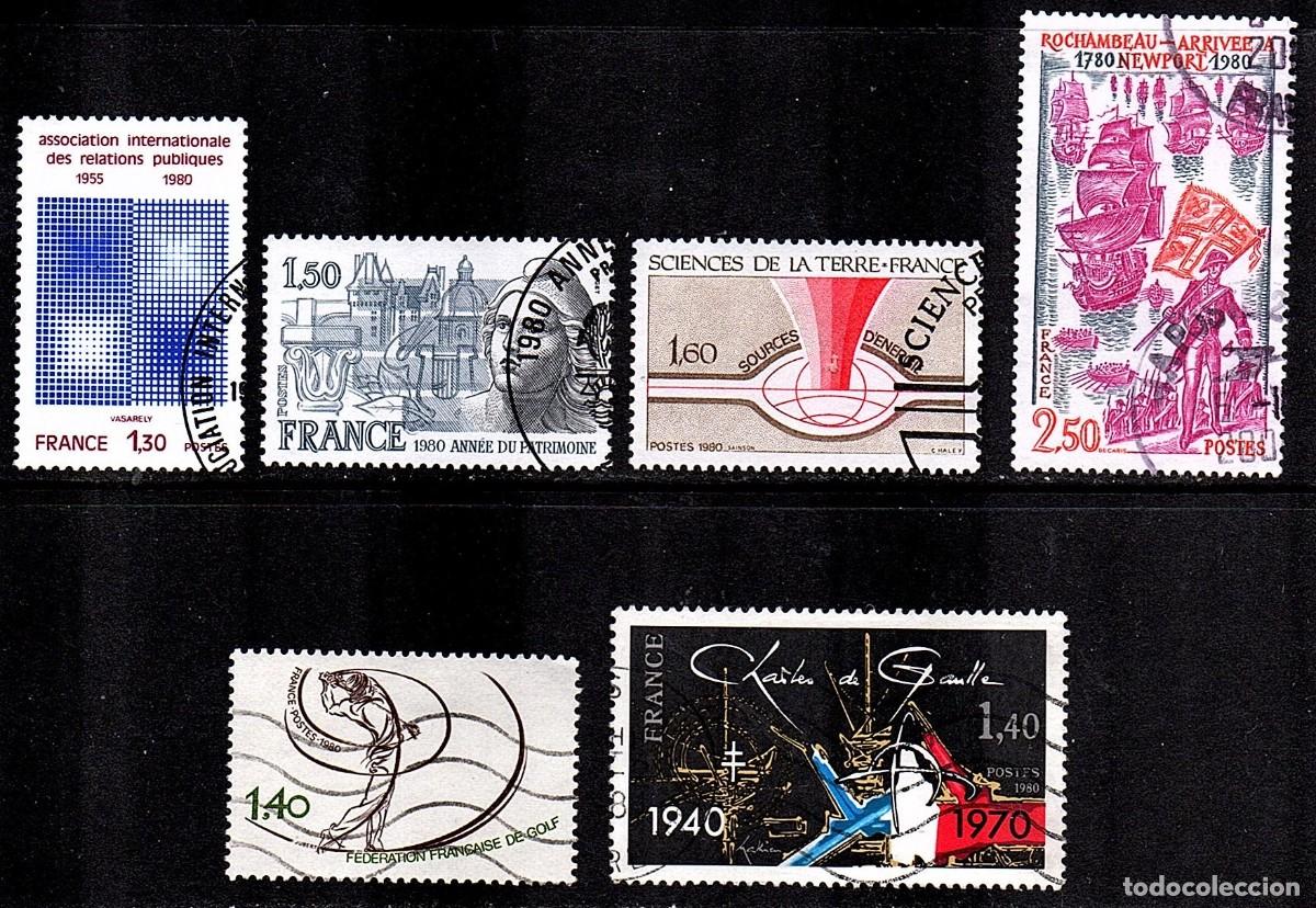 Sellos: SELLOS USADOS DE FRANCIA. SERIES COMPLETAS. A&Ntilde;O 1.980 - Lote 3