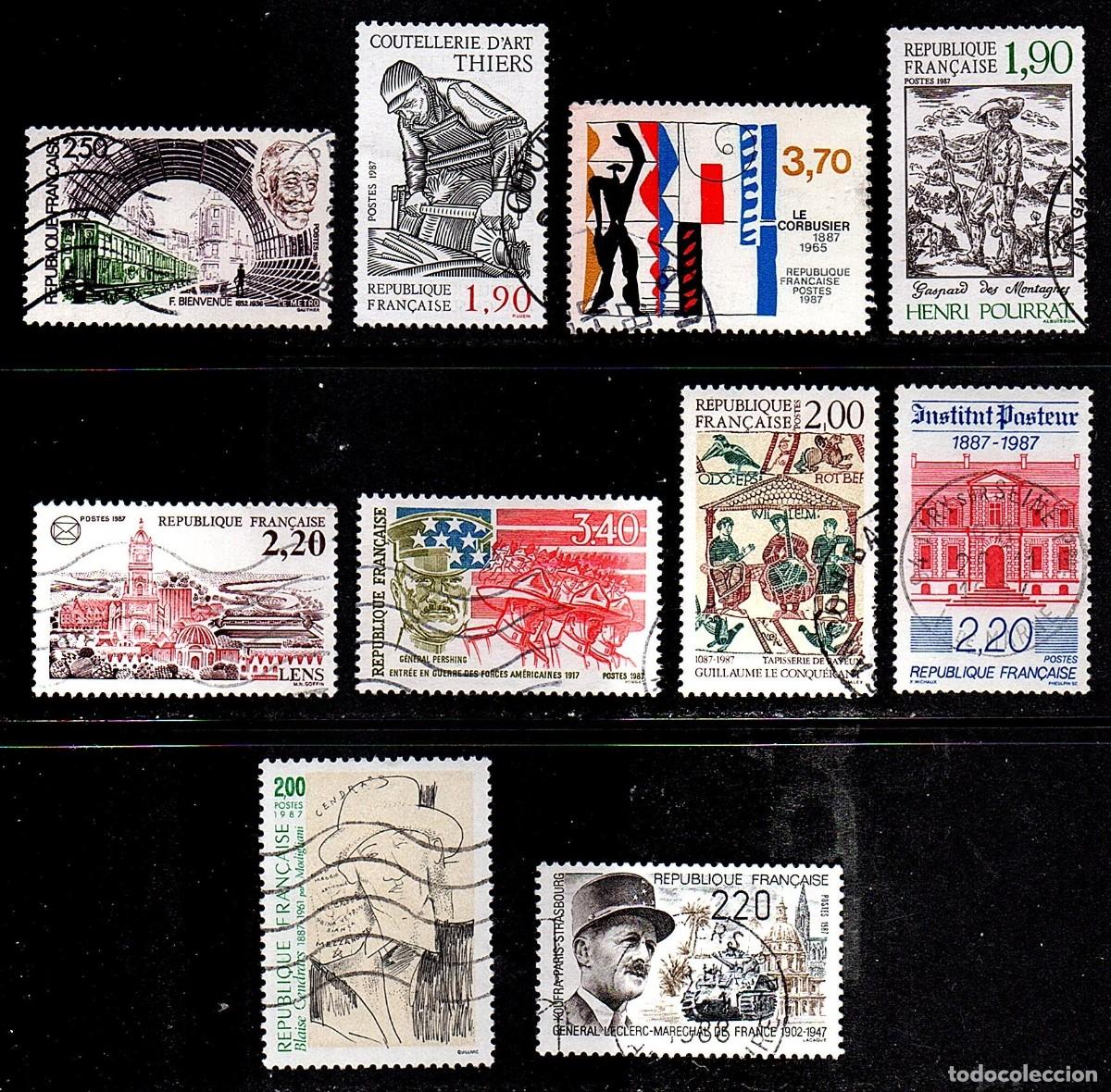 Sellos: SELLOS USADOS DE FRANCIA. SERIES COMPLETAS. A&Ntilde;O 1.987 - Lote 1