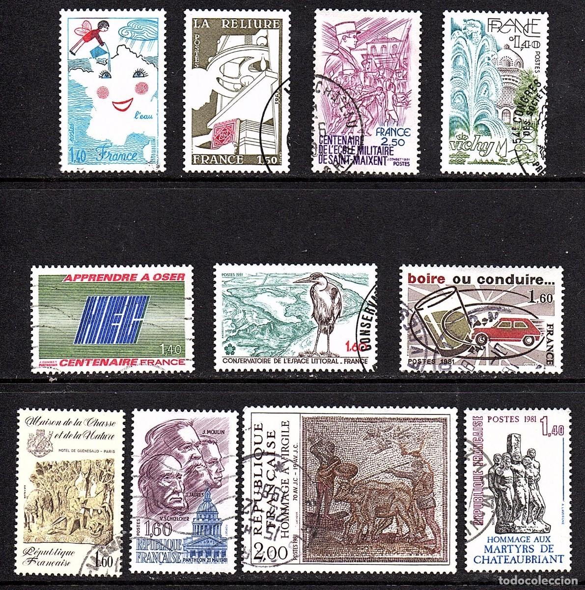 Sellos: SELLOS USADOS DE FRANCIA. SERIES COMPLETAS. A&Ntilde;O 1.981 - Lote 1
