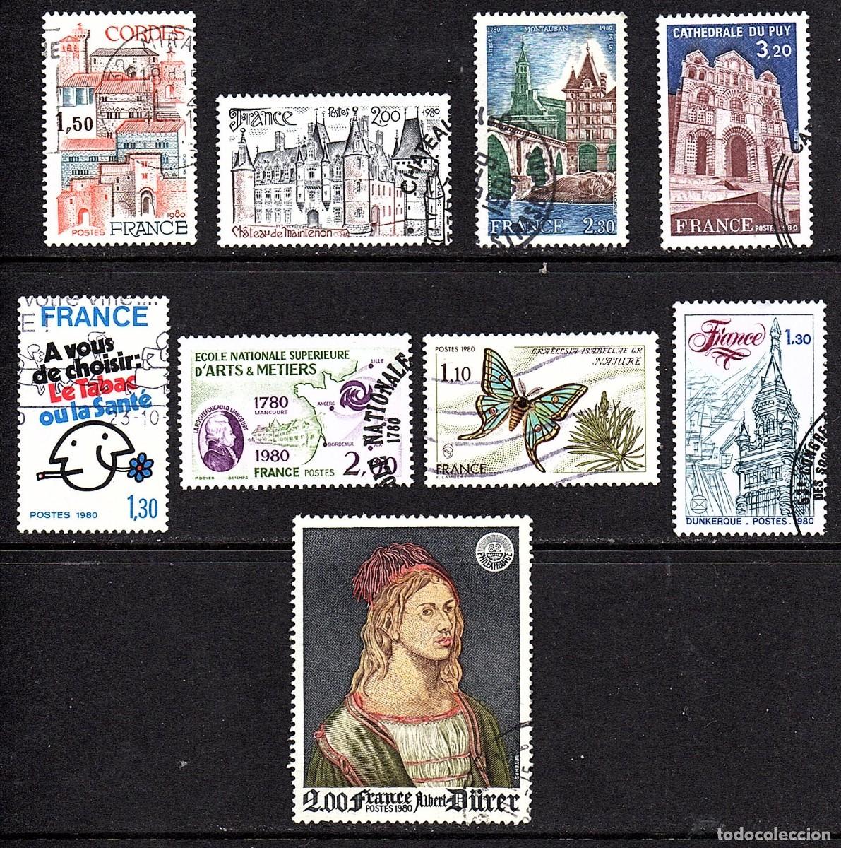 Sellos: SELLOS USADOS DE FRANCIA. SERIES COMPLETAS. A&Ntilde;O 1.980 - Lote 2