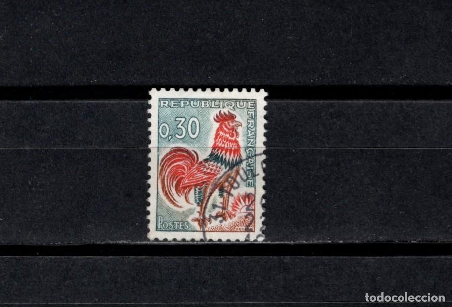Sellos: Sello usado. Gallo de Decaris. Sello de 0,30 francos. 1964. Yvert 1331A.