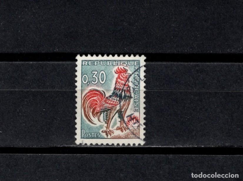 Sellos: Sello usado. Gallo de Decaris. Sello de 0,30 francos. 1964. Yvert 1331A.